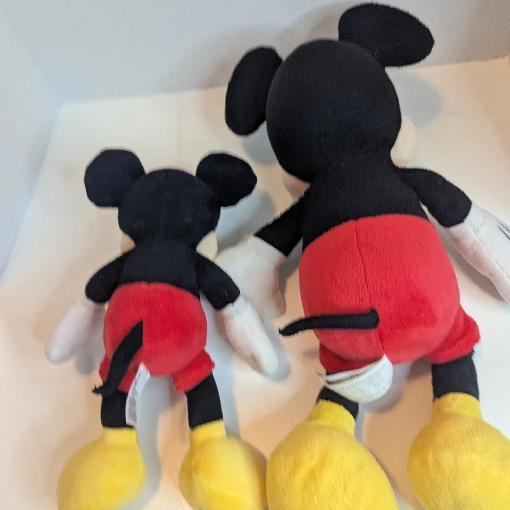 Disney Authentic Mickey Mouse And Baby Mickey Plush Toy Set